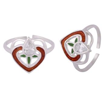 Full Heart Silver Toe Ring-TRMX099 1
