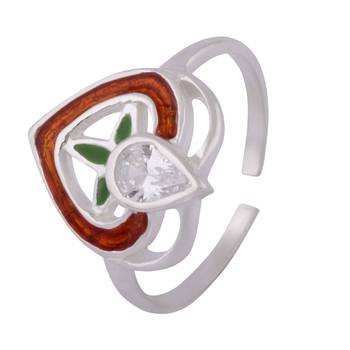 Full Heart Silver Toe Ring-TRMX099 3