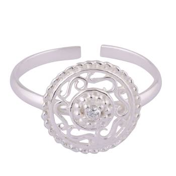 Antique Chakra Silver Toe Rings-TRMX100 2