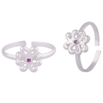 Butterfly Silver Toe Rings-TRMX107 1