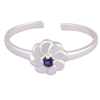 Lil Flower Silver Toe Rings-TRMX115 2