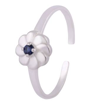 Lil Flower Silver Toe Rings-TRMX115 3