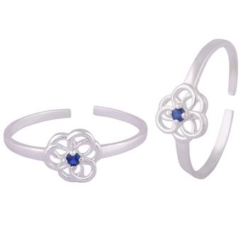 Lil Cutout Silver Toe Ring-TRMX116 1