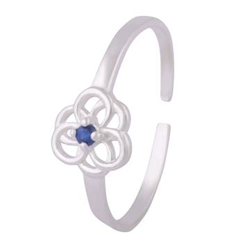 Lil Cutout Silver Toe Ring-TRMX116 3