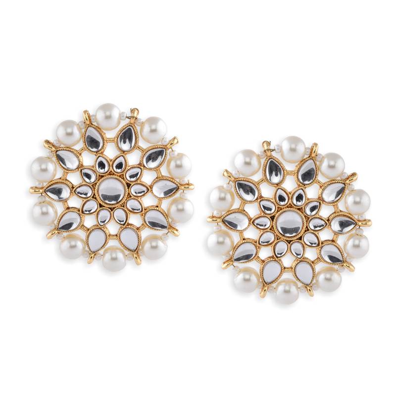 White Stone Studs Earring Classiques 3388629