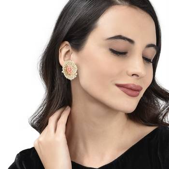Gold Plated Polki Studs 2
