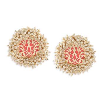 Gold Plated Polki Studs 3
