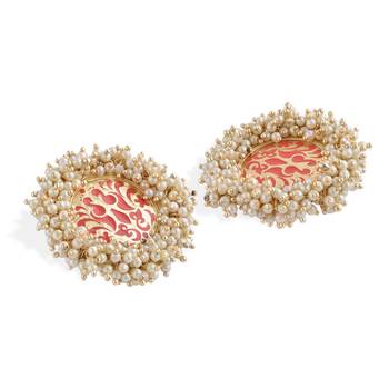 Gold Plated Polki Studs 4