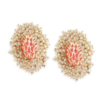 Gold Plated Polki Studs 5