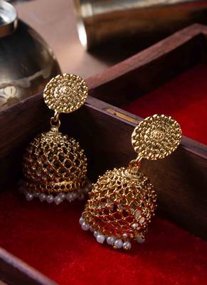 Gold Plated Designer Jhumkas 3