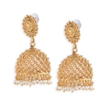 Gold Plated Designer Jhumkas 4