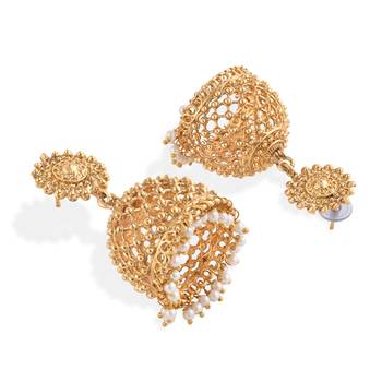 Gold Plated Designer Jhumkas 5