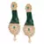Green Beaded Traditional Design Earrings