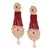Red Beaded Traditional Design  Earrings