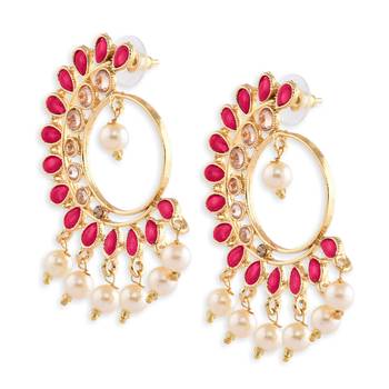 Pink stone Earrings 4