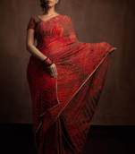 Multicolor Satya Paul Crepe Silk Saree with blouse