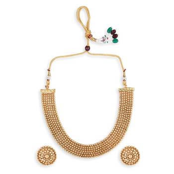 Gold Plated South Indian Designer Necklace Sets 5