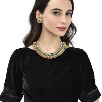 Traditional Green Necklace Set for Festive Elegance 2