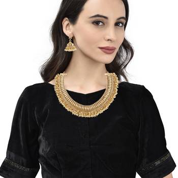 Gold Plated Polki Designer Necklace Sets 3