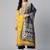 Yellow woven cotton ethnic-kurtis