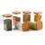 kreyam's Containers Plastic Boxes Set for Storage kitchen accessories items - 1100ML - 6 Pcs (Orange)
