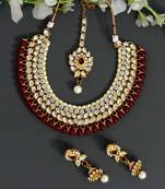 Maroon necklace-sets