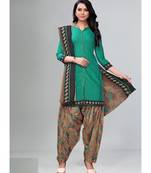 teal cotton unstitched cotton salwar kameez