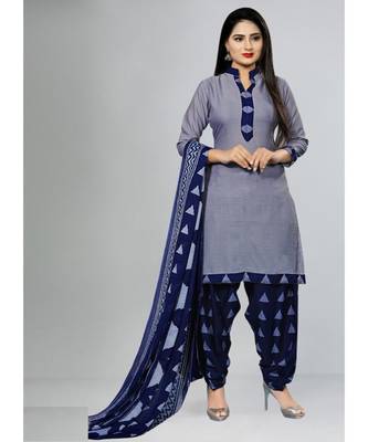 grey cotton unstitched cotton salwar kameez 1