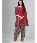 pink cotton unstitched cotton salwar kameez