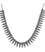 Antique German Silver Black Metal Necklace Tribal  Style Fusion Jewellery for Women