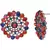 Silver Studded Multicolor Stone Studs