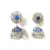 Silver Plated blue stone studded jhumki