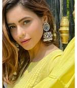 Silver Oxidized Designers Jhumki