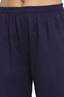 Navy-blue plain rayon kurtas-and-kurtis