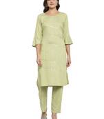 Green plain rayon kurtas-and-kurtis