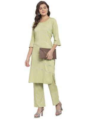 Green plain rayon kurtas-and-kurtis 3