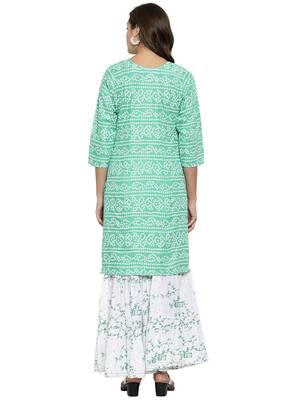 Green printed cotton kurtas-and-kurtis 2