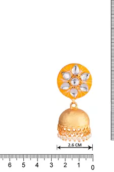 Yellow pearl earrings
