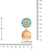 Green pearl earrings