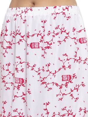 Magenta printed cotton kurtas-and-kurtis 5
