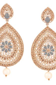 Grey diamond earrings