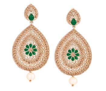 Green diamond earrings 1