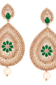 Green diamond earrings