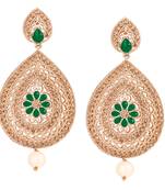 Green diamond earrings