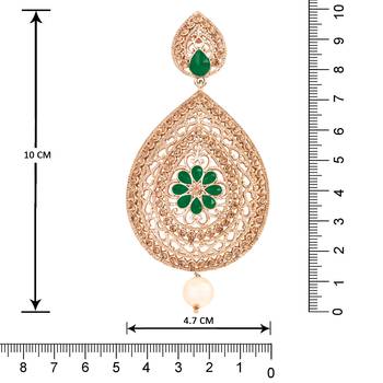Green diamond earrings 2