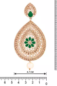 Green diamond earrings