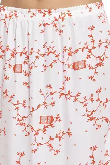 Orange printed cotton kurtas-and-kurtis