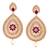 Maroon diamond earrings