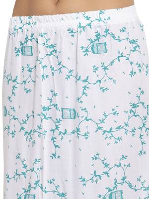 Turquoise printed cotton kurtas-and-kurtis 5
