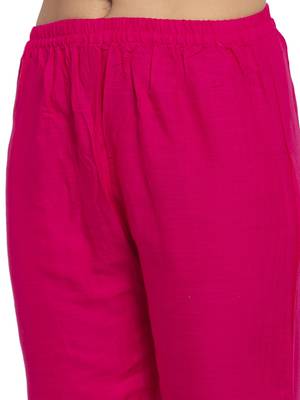 Magenta plain rayon kurtas-and-kurtis 5